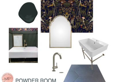 Bonnie Brae Powder Room Design Board